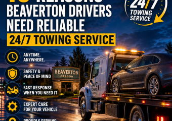 Illustration of 10 Reasons Beaverton Drivers Need Reliable 24/7 Towing Service