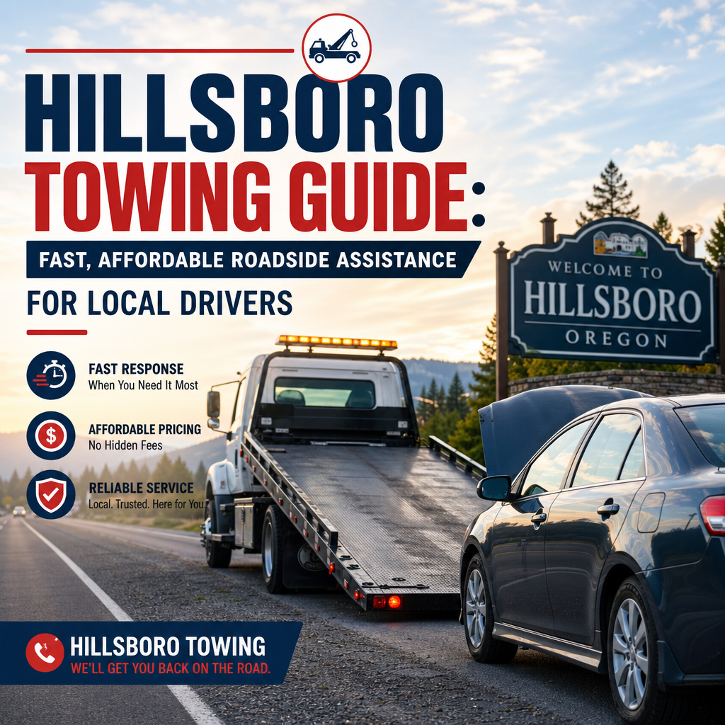 Illustration of Hillsboro Towing Guide: Fast, Affordable Roadside Assistance for Local Drivers