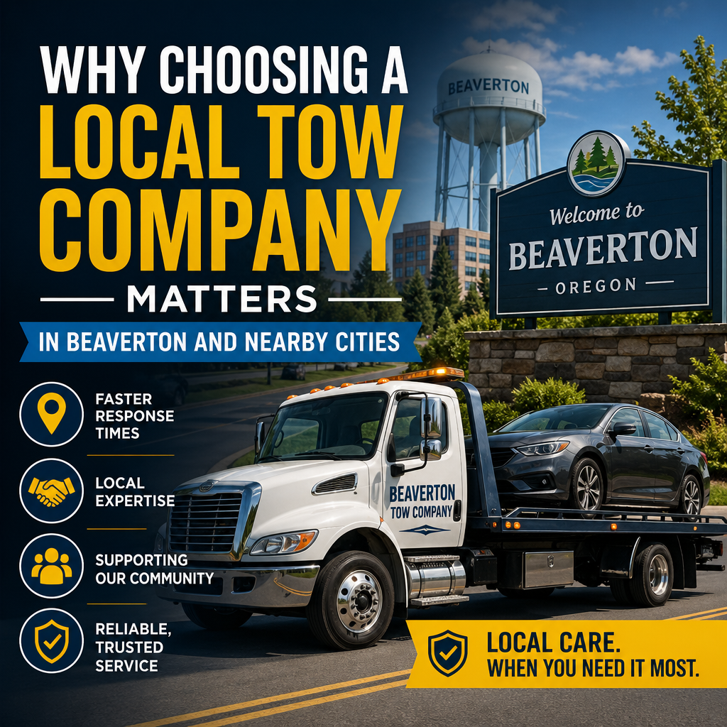 Beaverton tow company illustration for Why Choosing a Local Tow Company Matters in Beaverton and Nearby Cities
