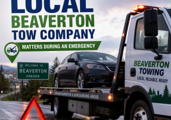 Illustration of Why Choosing a Local Beaverton Tow Company Matters During an Emergency