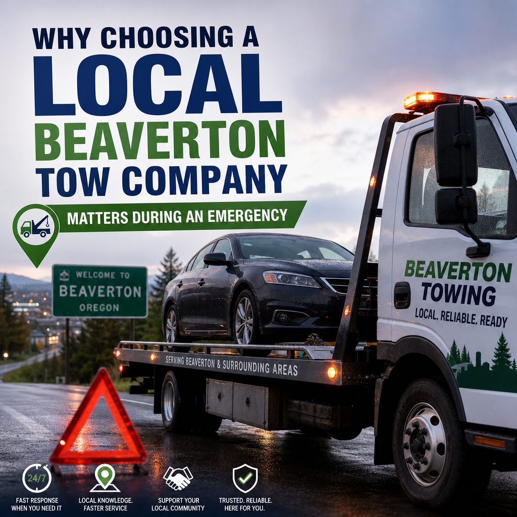 Illustration of Why Choosing a Local Beaverton Tow Company Matters During an Emergency
